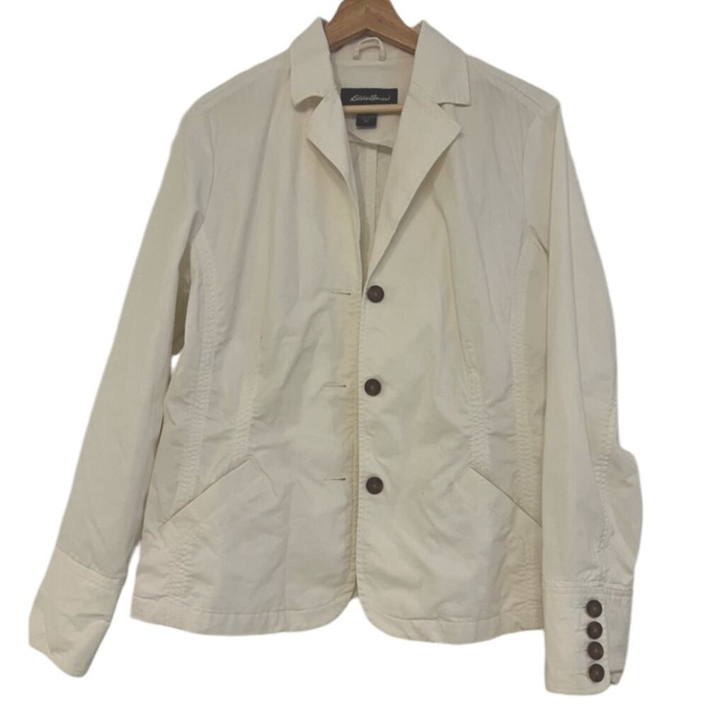 Women’s Eddie Bauer white stretch utility jacket size XL - Picture 1 of 10